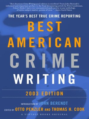 cover image of The Best American Crime Writing